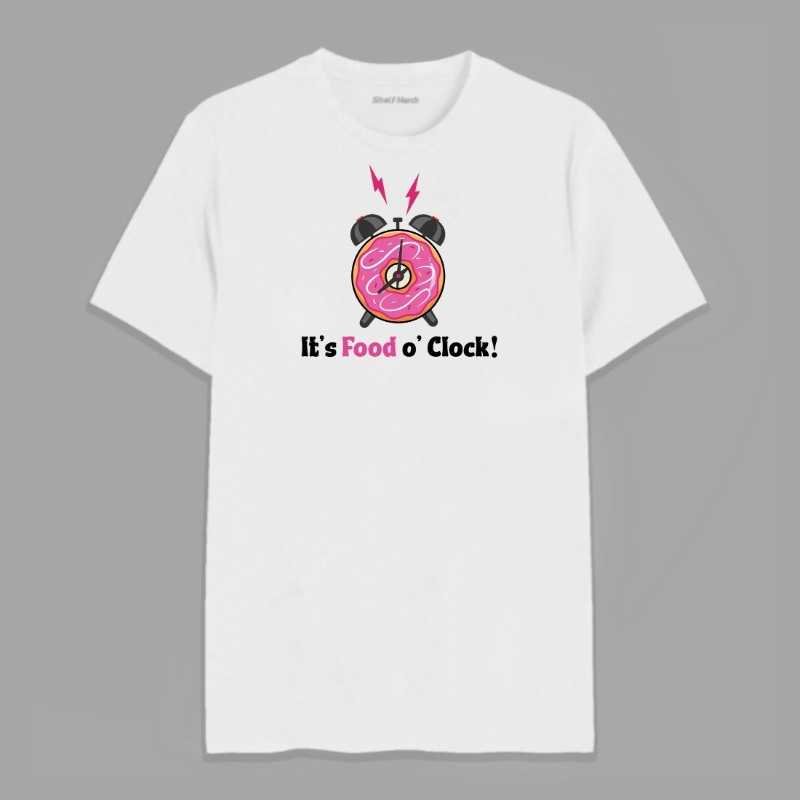 It's Food O' Clock!  Round Neck T-Shirt